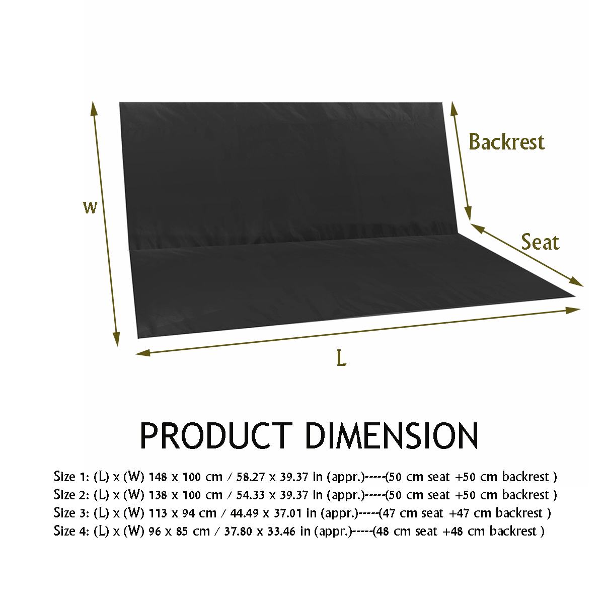 Garden Swing Chair - Funda impermeable para Columpio de 2/3