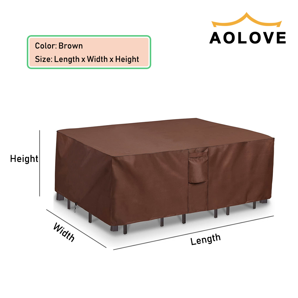 Marrón 420D HEAVY DUTY Cubiert - Outdoor Furniture Upholstery Near Me reseña y precio