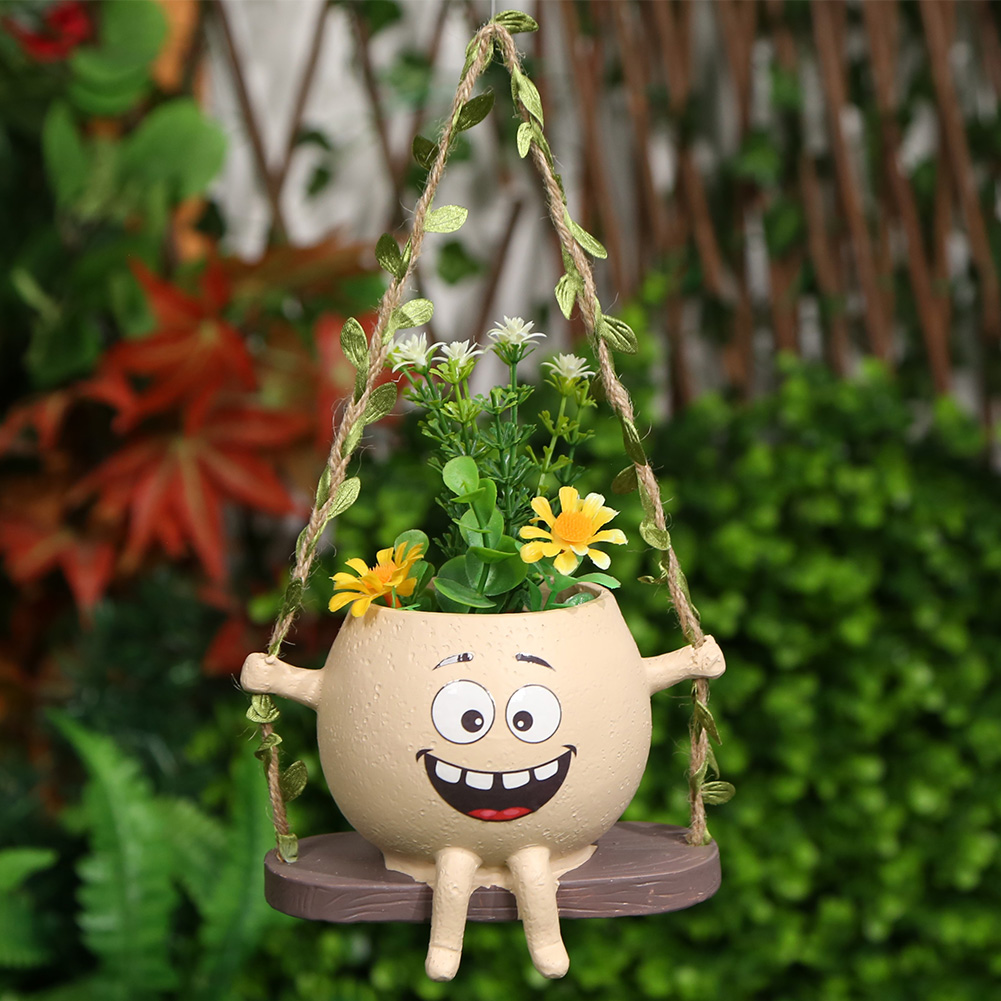 Maceta con cara sonriente para - Garden Swing Chair reseña y precio
