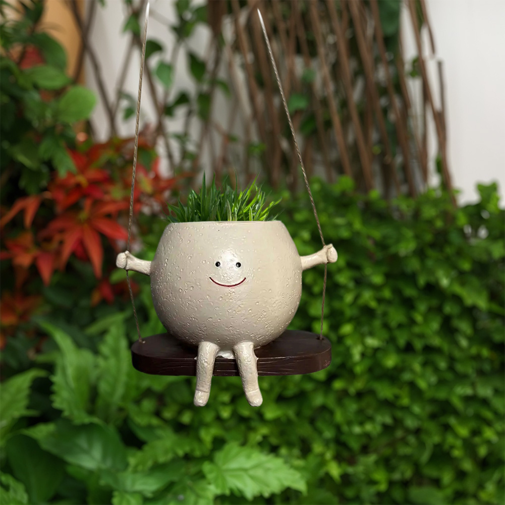 Maceta con cara sonriente para - Garden Swing Chair reseña y precio