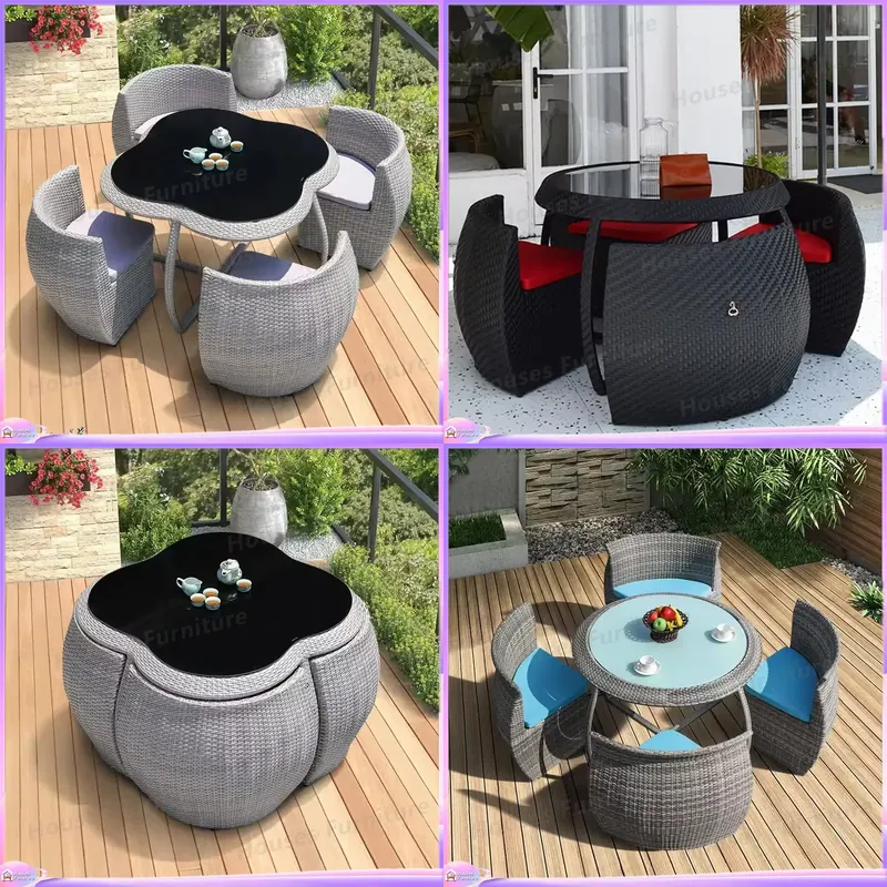 Conjunto de Comedor de Mimbre  - Outdoor Furniture Dining Set reseña y precio