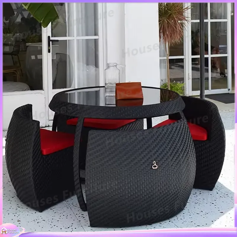 Conjunto de Comedor de Mimbre  - Outdoor Furniture Dining Set reseña y precio