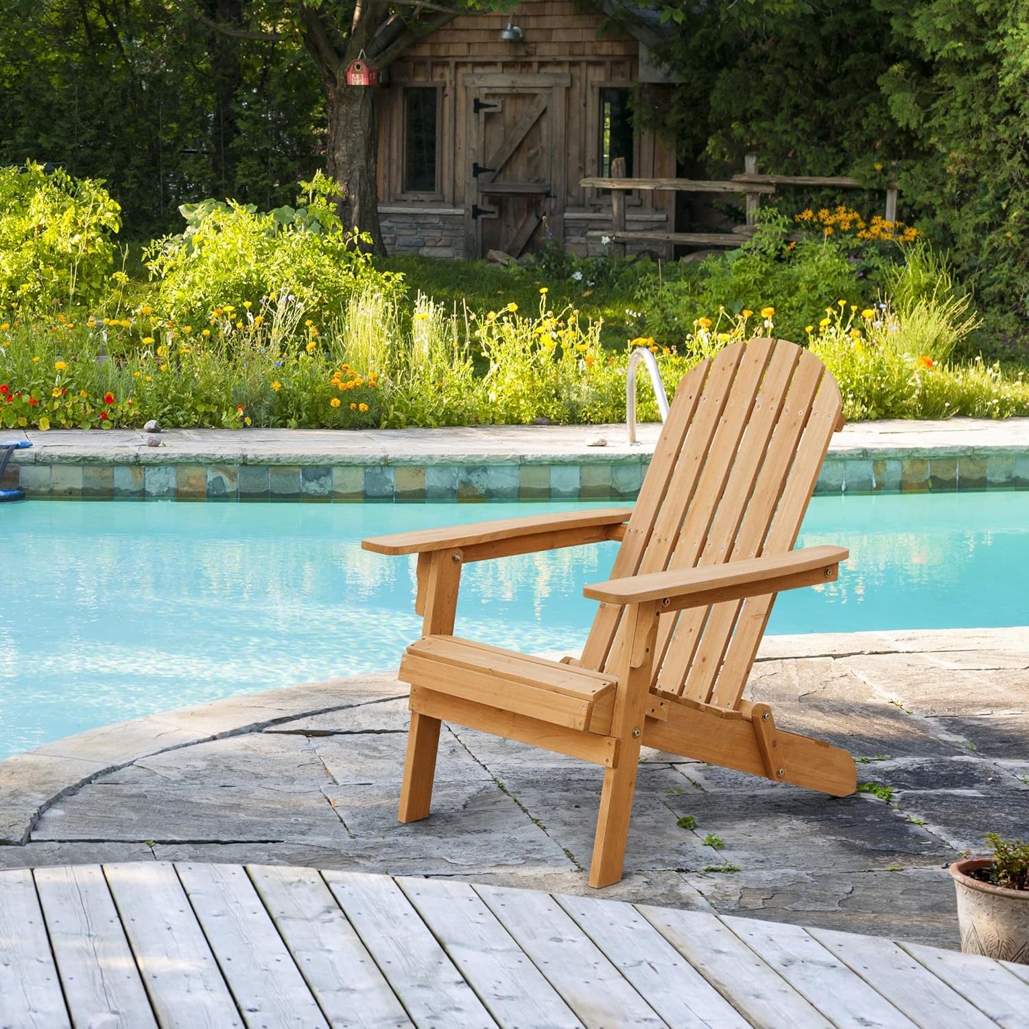 Juego de 2 Sillas Adirondack P - Outdoor Furniture Set With Fire Pit reseña y precio