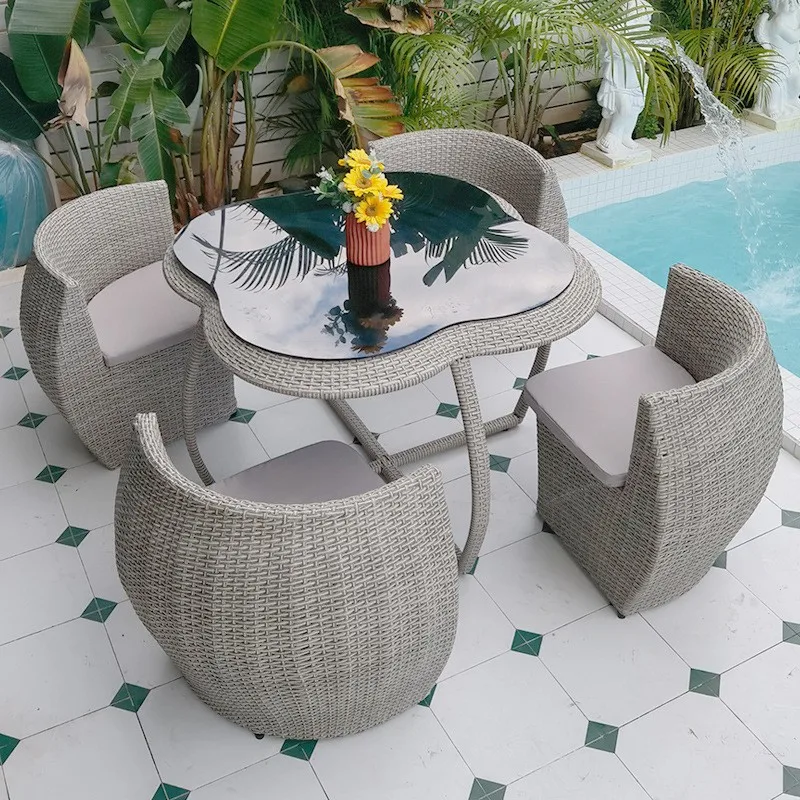 Conjunto de mesa y sillas de r - Outdoor Furniture In Store reseña y precio