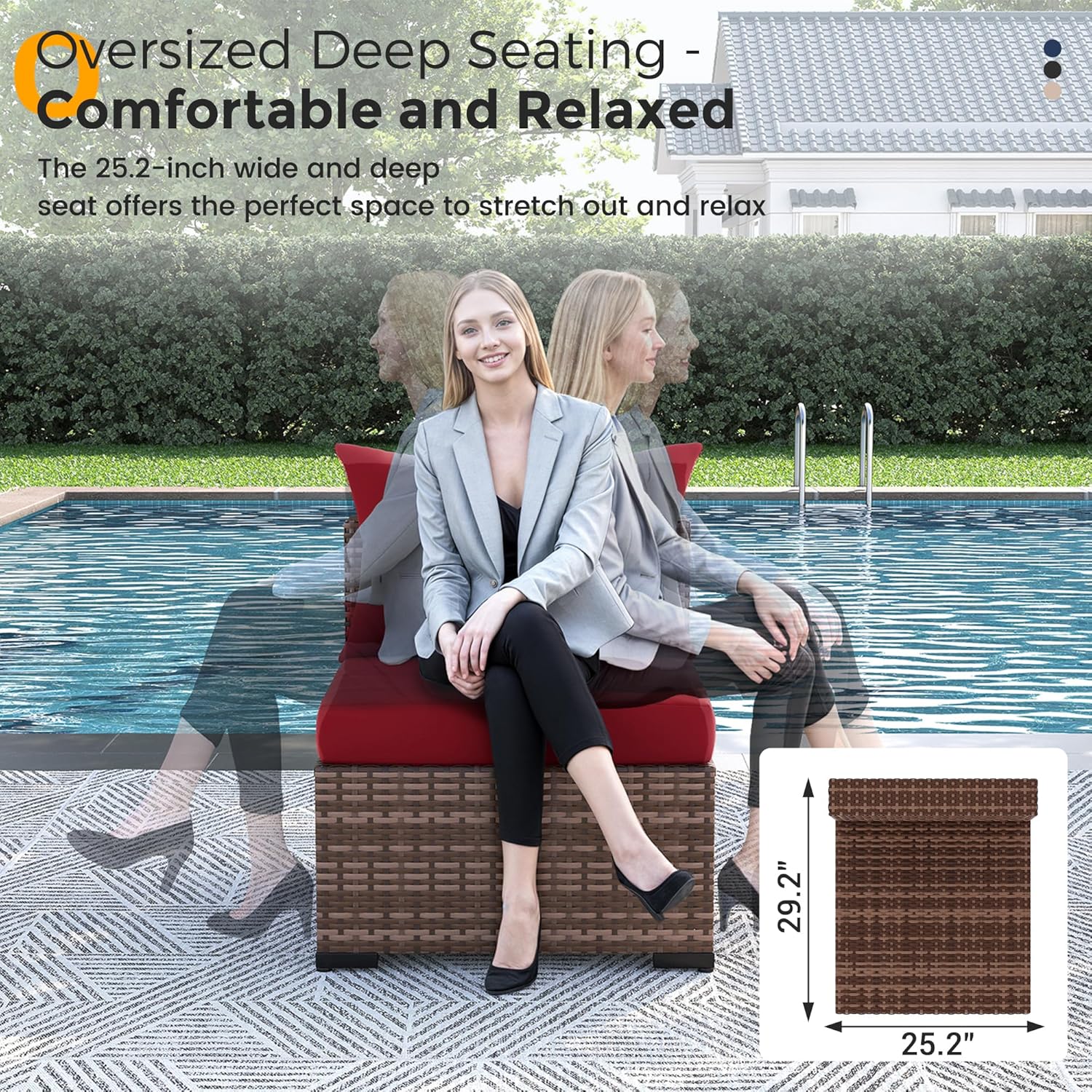 Conjunto de 8 piezas de sofá s - Outdoor Furniture Set With Fire Pit reseña y precio