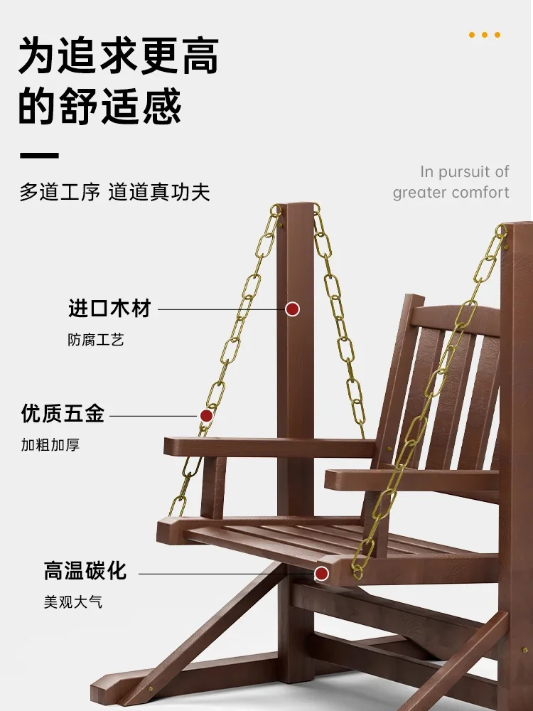 Silla Colgante de Madera Maciz - Garden Swing Chair reseña y precio