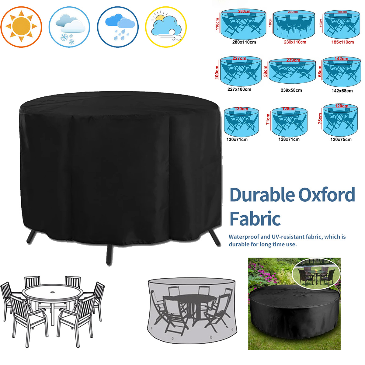Funda Redonda para Muebles de  - Outdoor Furniture Upholstery Near Me reseña y precio