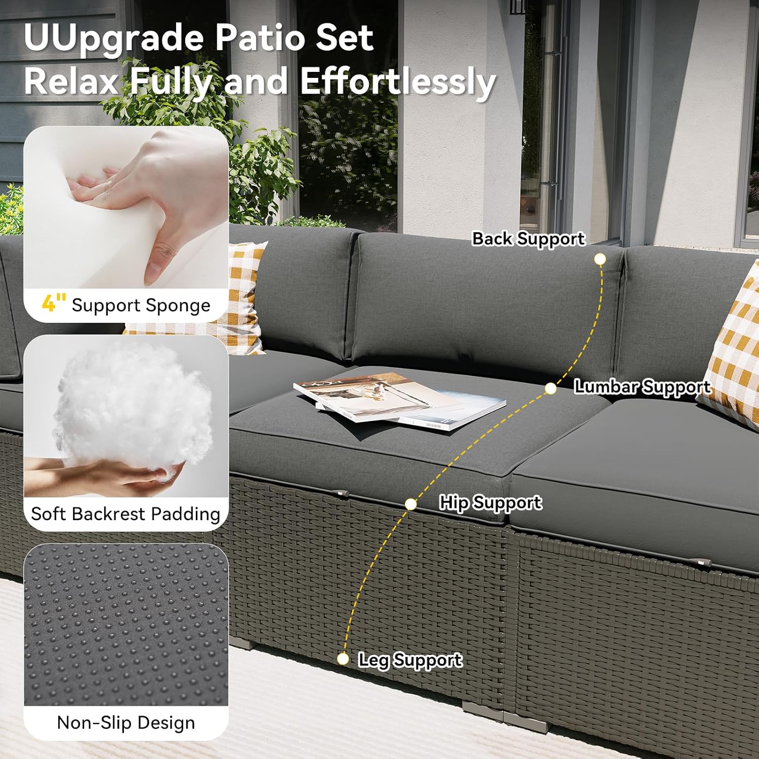 Conjunto de Muebles de Patio c - Outdoor Furniture Set With Fire Pit reseña y precio