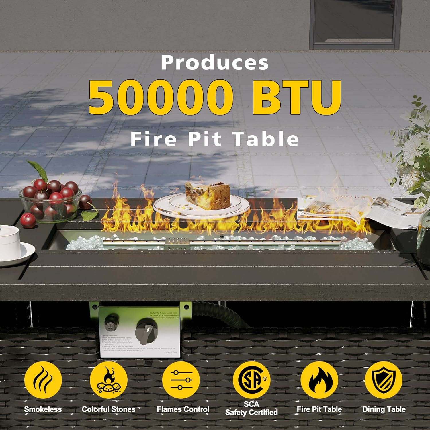 Conjunto de Muebles de Patio c - Outdoor Furniture Set With Fire Pit reseña y precio