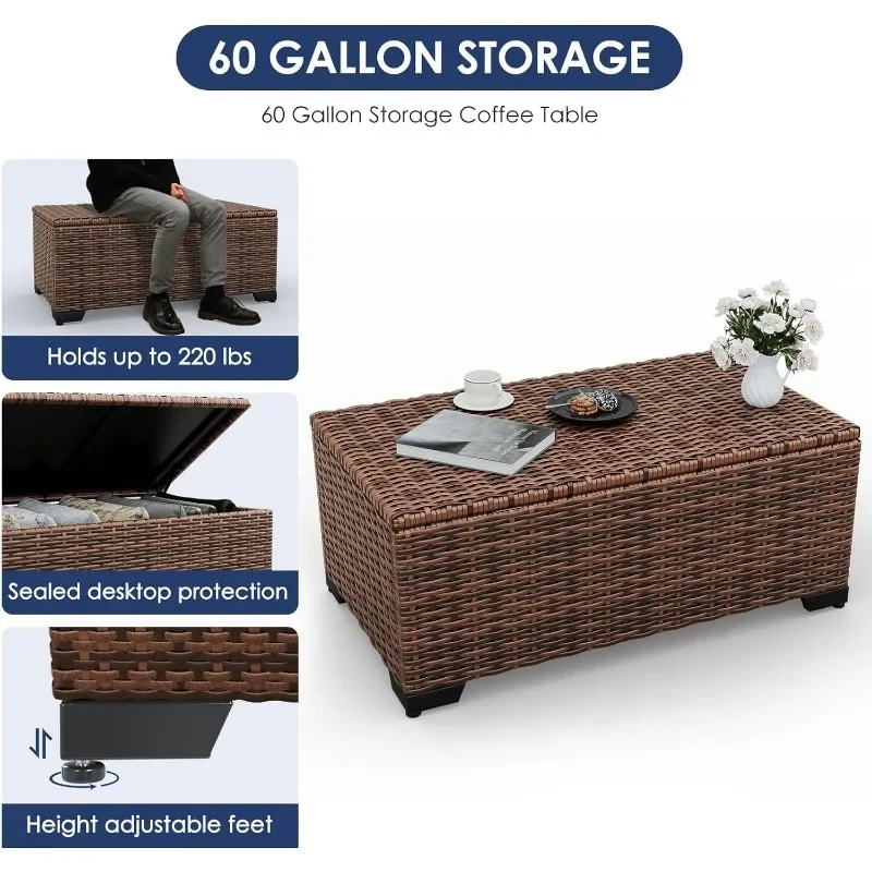 Un juego de muebles con mesa p - Outdoor Furniture Set With Fire Pit reseña y precio