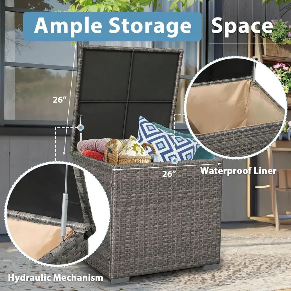 Juego de Muebles de Patio de 8 - Outdoor Furniture Set With Fire Pit reseña y precio
