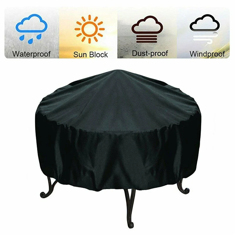 Cubierta redonda para fogón De - Outdoor Furniture Set With Fire Pit reseña y precio