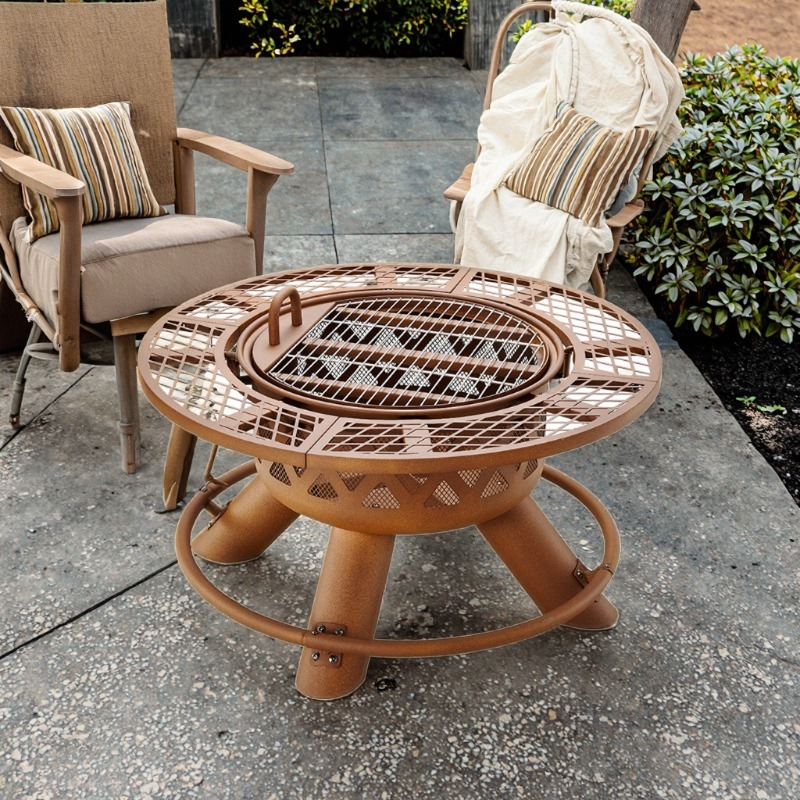 Brasero y Parrilla de Carbón d - Outdoor Furniture Set With Fire Pit reseña y precio