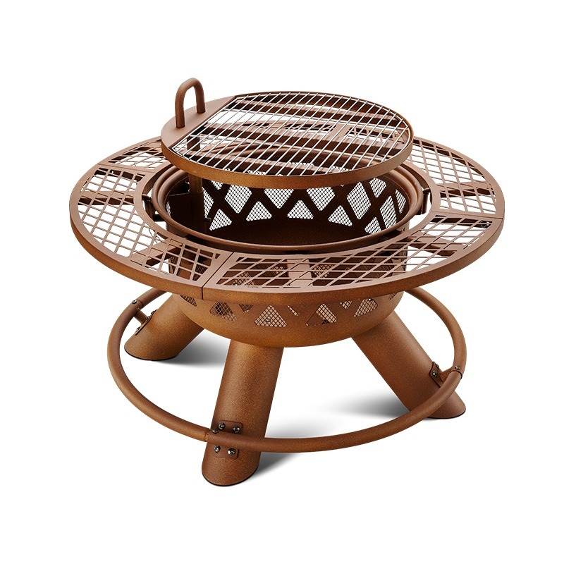 Brasero y Parrilla de Carbón d - Outdoor Furniture Set With Fire Pit reseña y precio