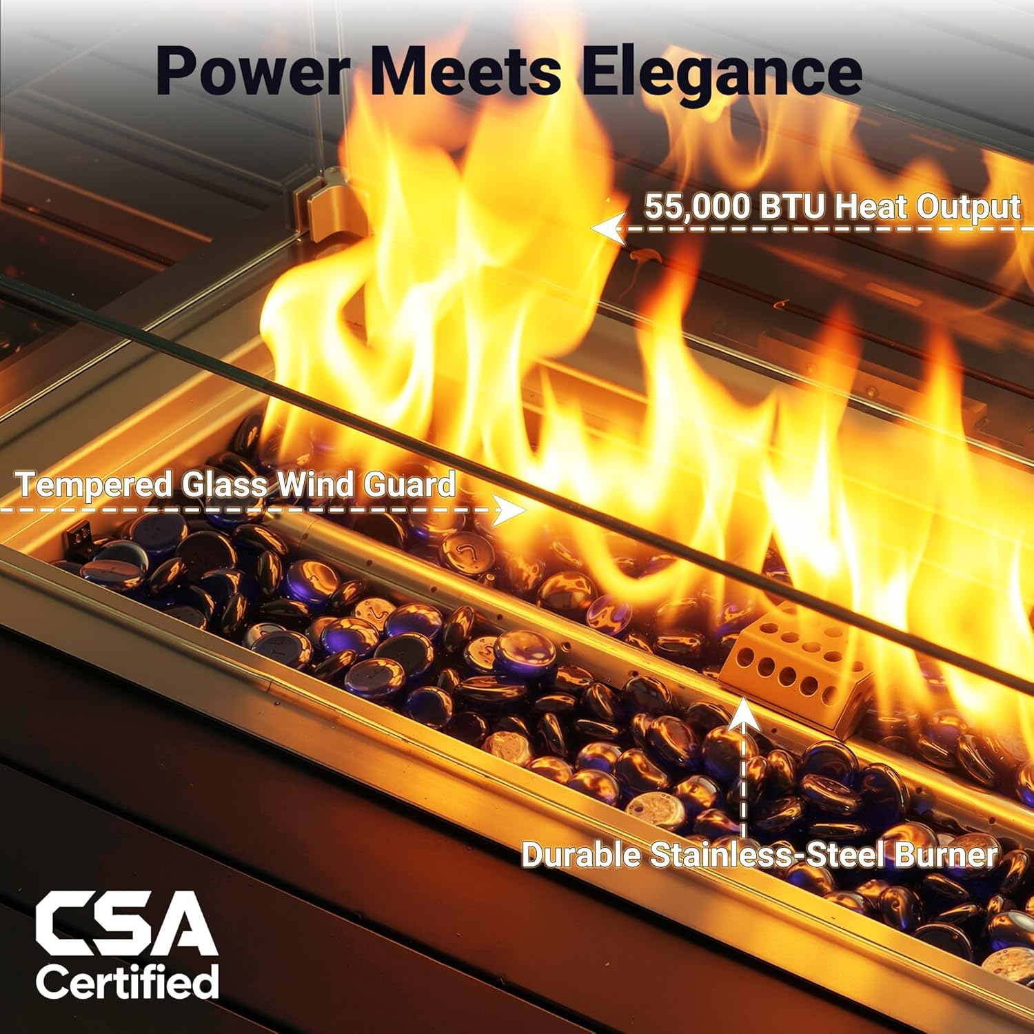 Juego de Patio de Aluminio de  - Outdoor Furniture Set With Fire Pit reseña y precio