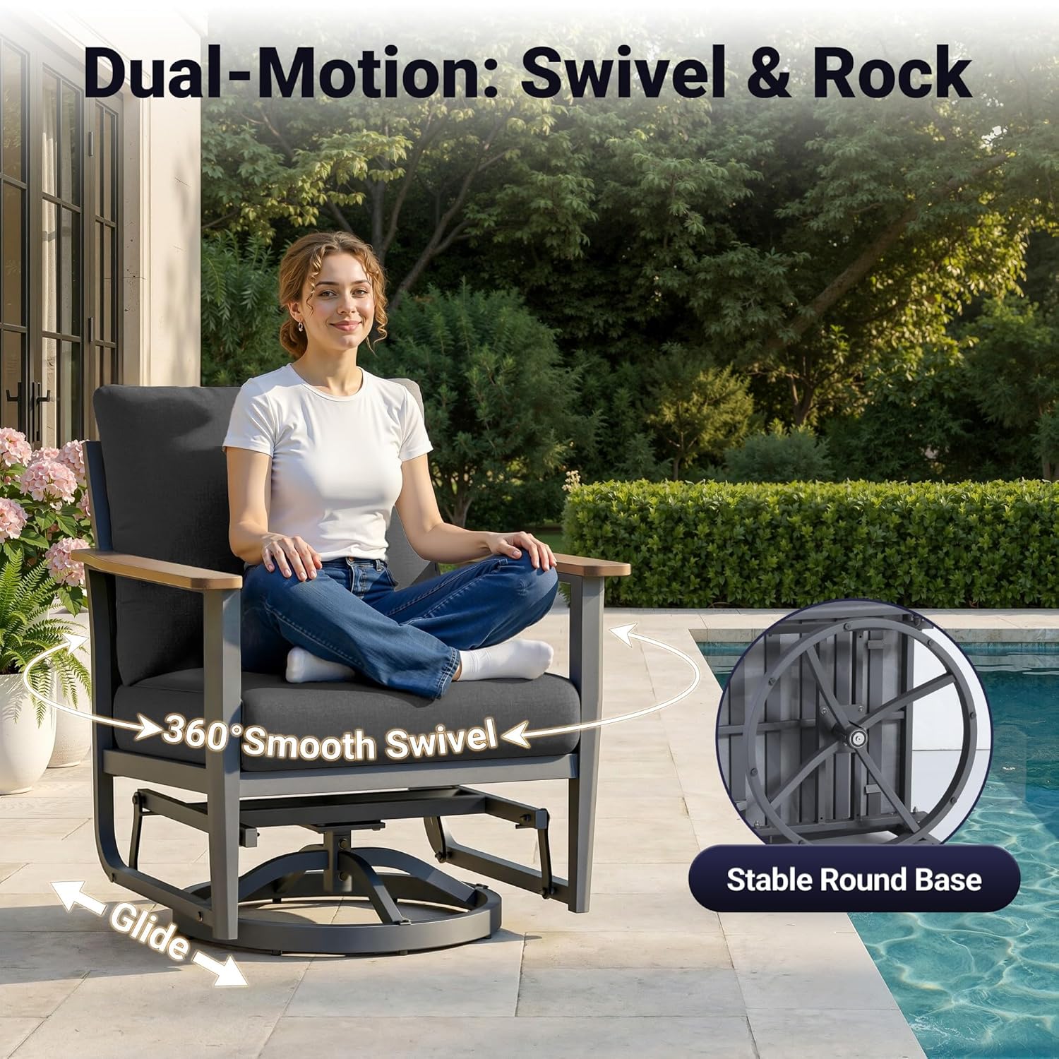 Juego de Patio de Aluminio de  - Outdoor Furniture Set With Fire Pit reseña y precio