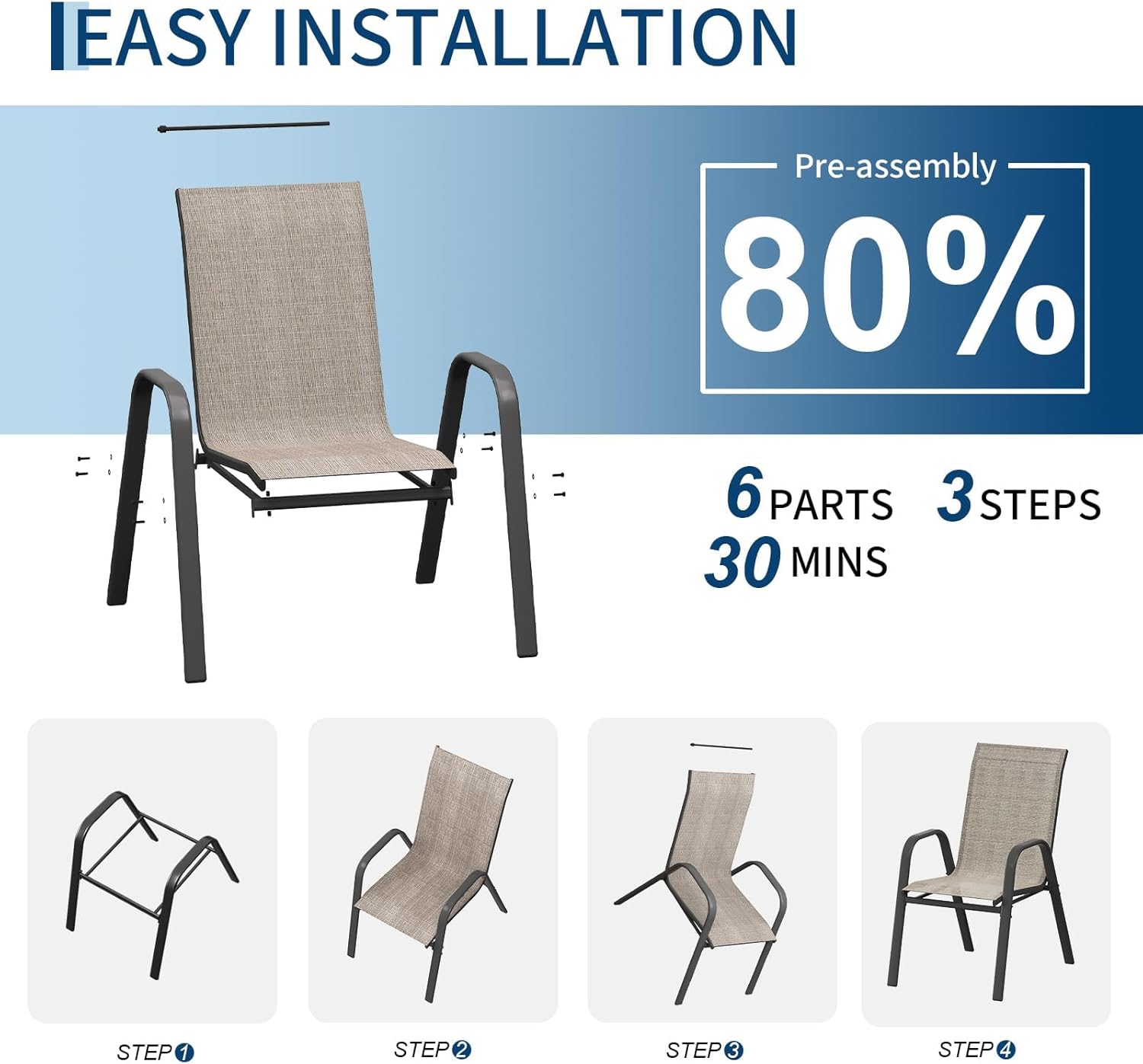 Juego de 4 sillas de comedor p - Outdoor Furniture Dining Set reseña y precio