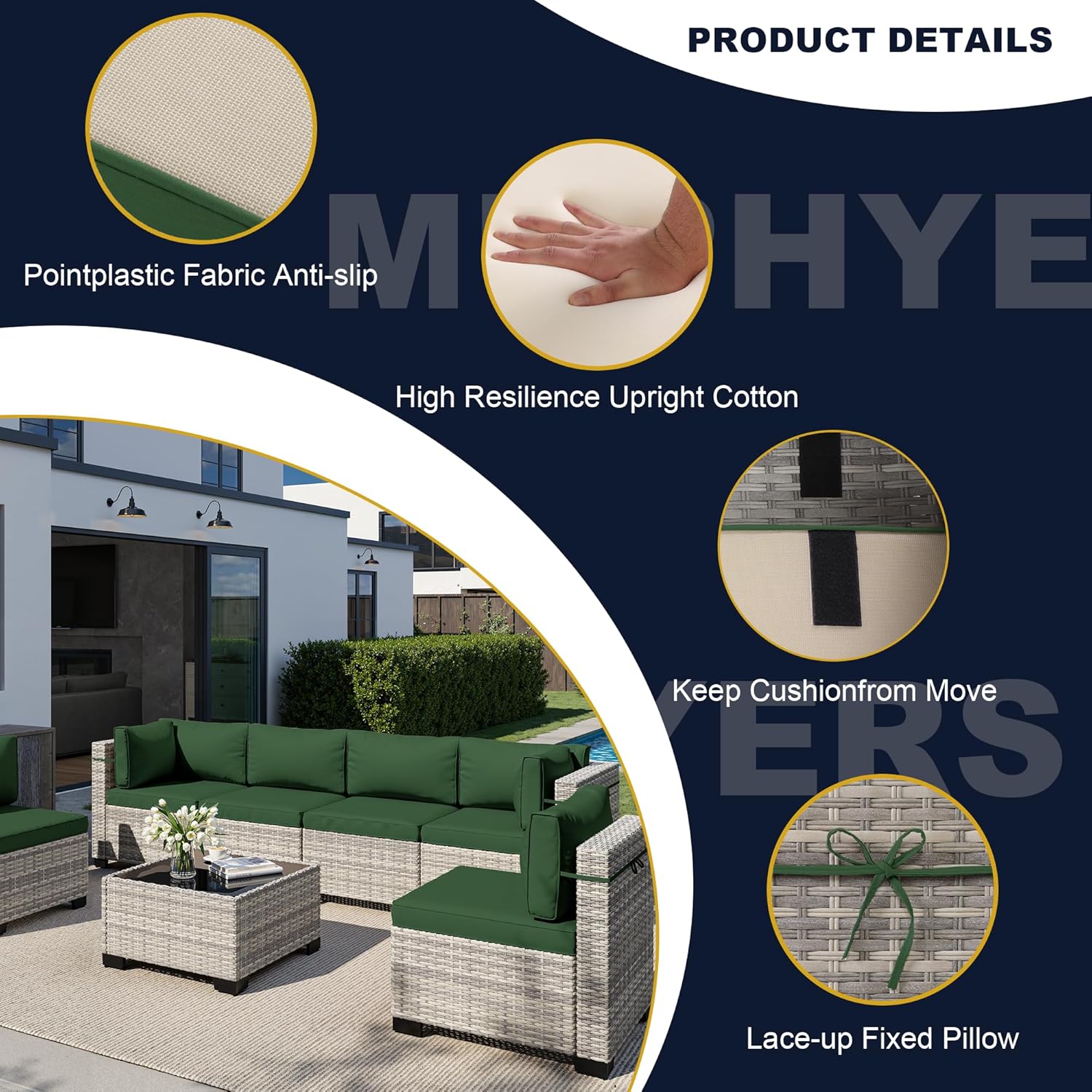 Juego de Muebles de Patio de 8 - Outdoor Furniture Set With Fire Pit reseña y precio