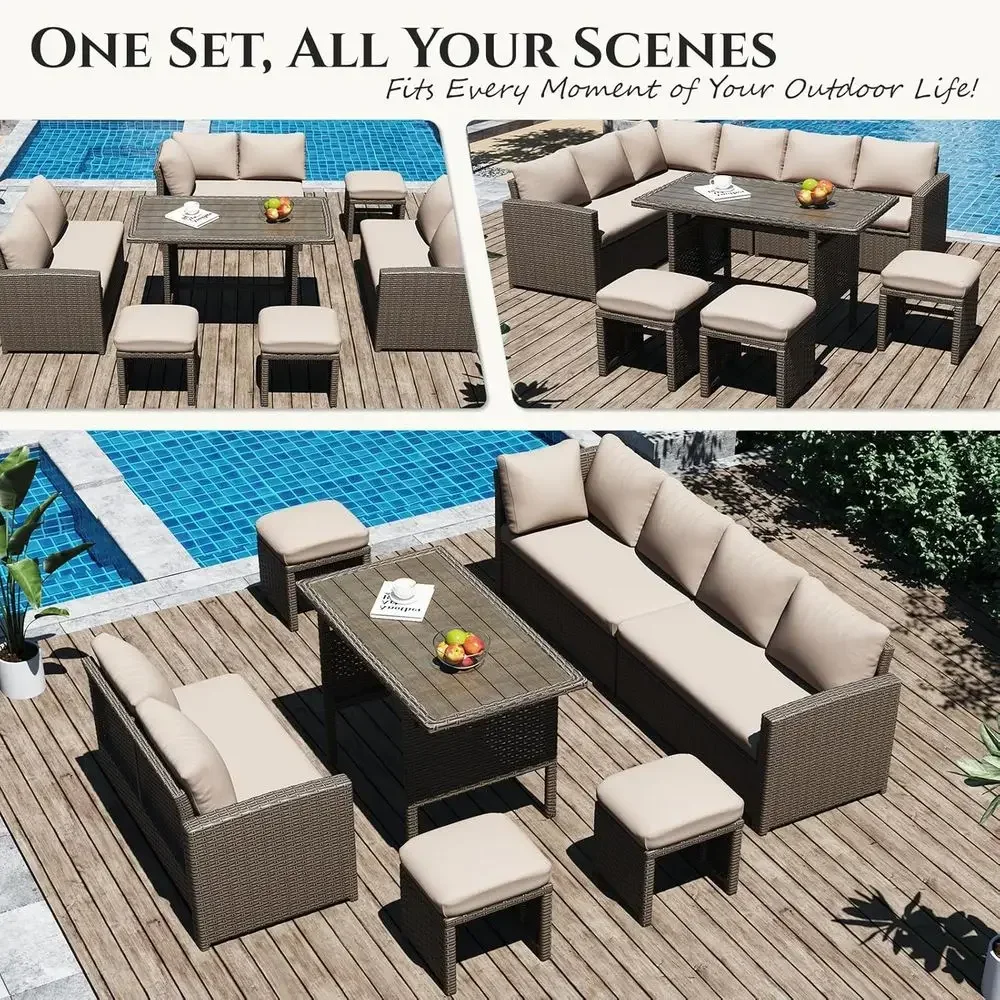 Juego de Muebles de Patio de 7 - Outdoor Furniture Dining Set reseña y precio