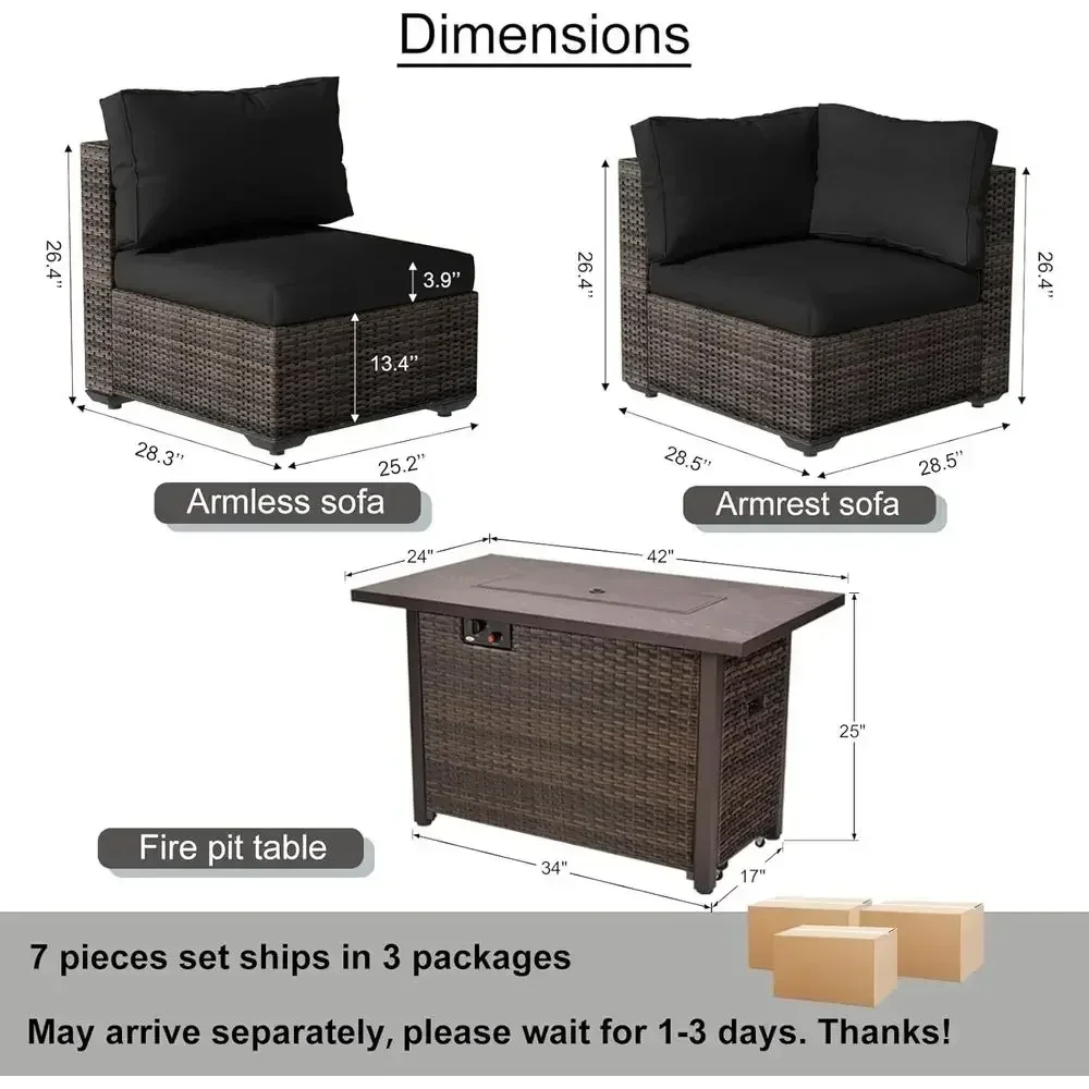Juego de muebles de patio para - Outdoor Furniture Set With Fire Pit reseña y precio
