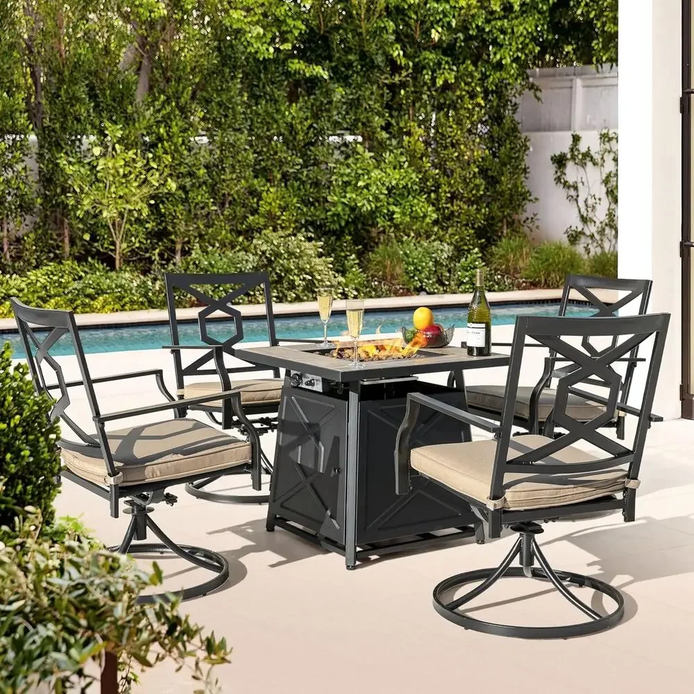 Juego de Muebles de Patio de 5 - Outdoor Furniture Set With Fire Pit reseña y precio