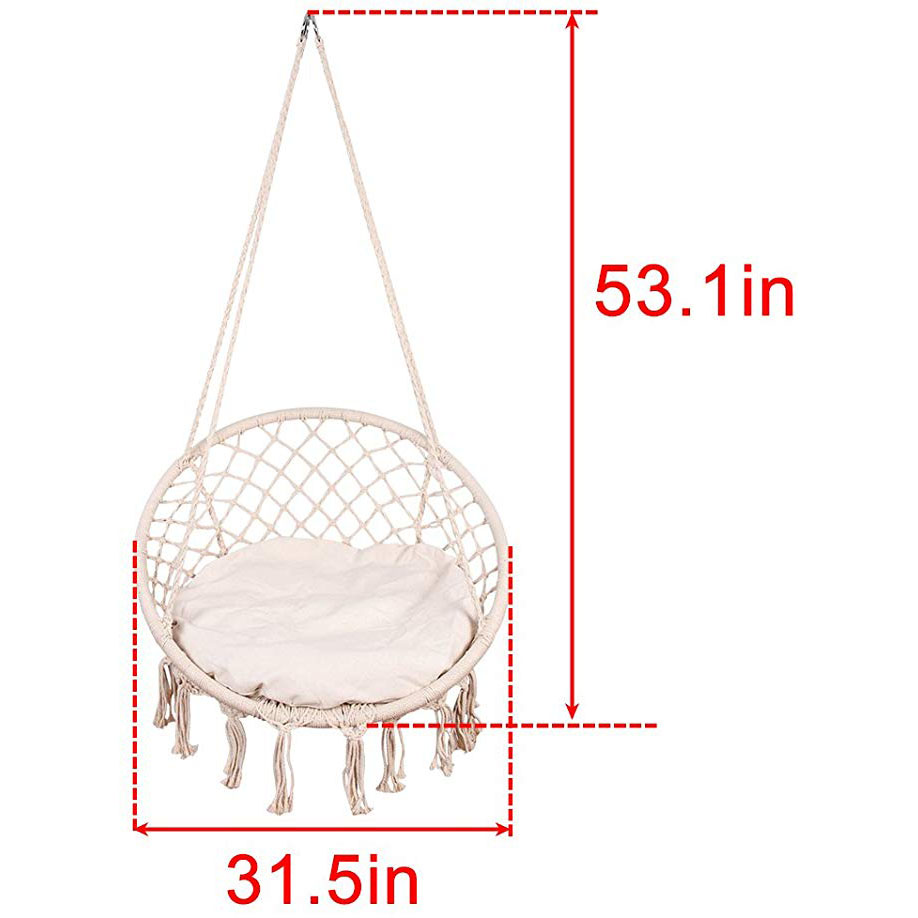 Hamaca colgante blanca de cuer - Garden Swing Chair reseña y precio